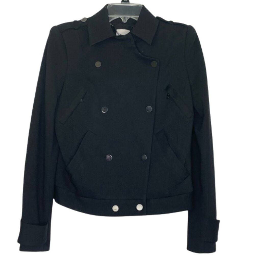 Robert Rodriguez double breasted black moto jacket size 2